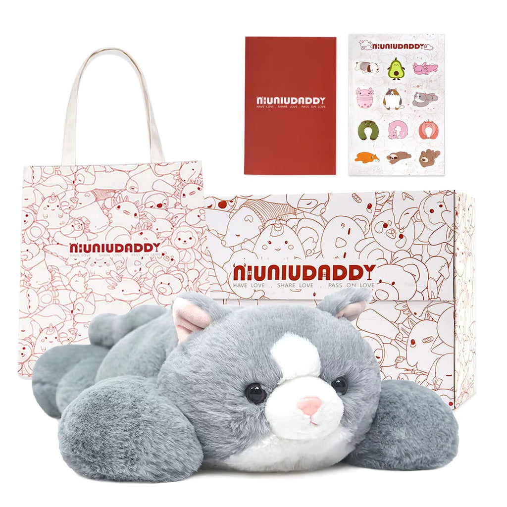 Weighted Stuffed Animals for Anxiety, 3.3Lbs Weighted Cat Plushies Toy for Adults Kids Gifts for Valentine Birthday